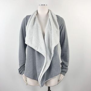Abercrombie & Fitch Small Cardigan Eddie Sherpa Light Grey